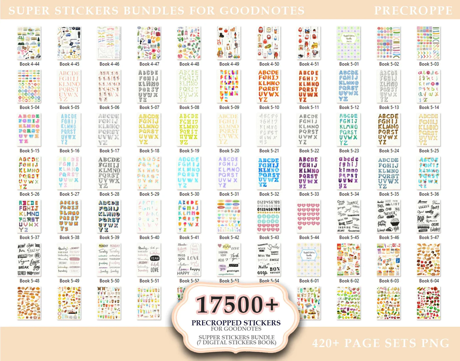 Digital Reading Journal Stickers Digital Sticker Sheet Digital Planner  Stickers Digital Stickers Goodnotes Stickers iPad Planner 